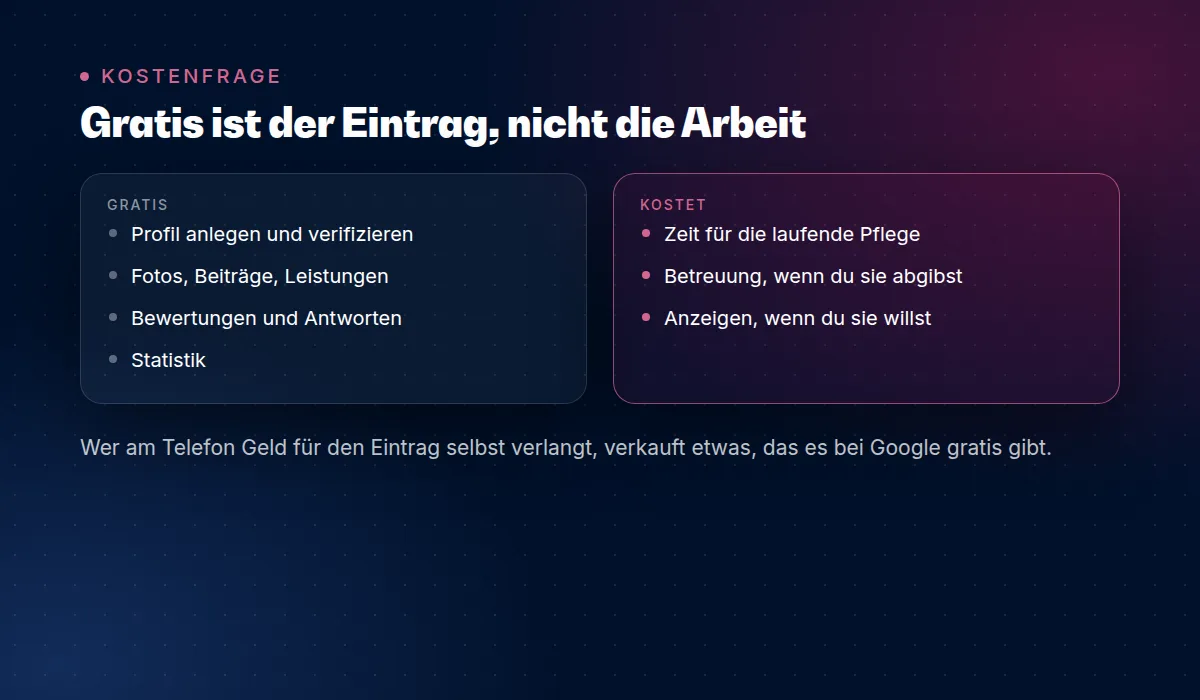 Was gratis ist und wo Kosten entstehen