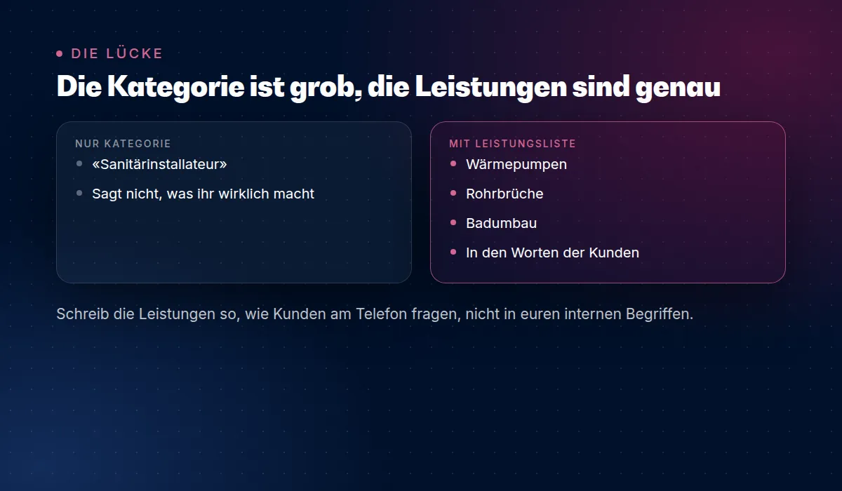 Leistungen in den Worten der Kunden